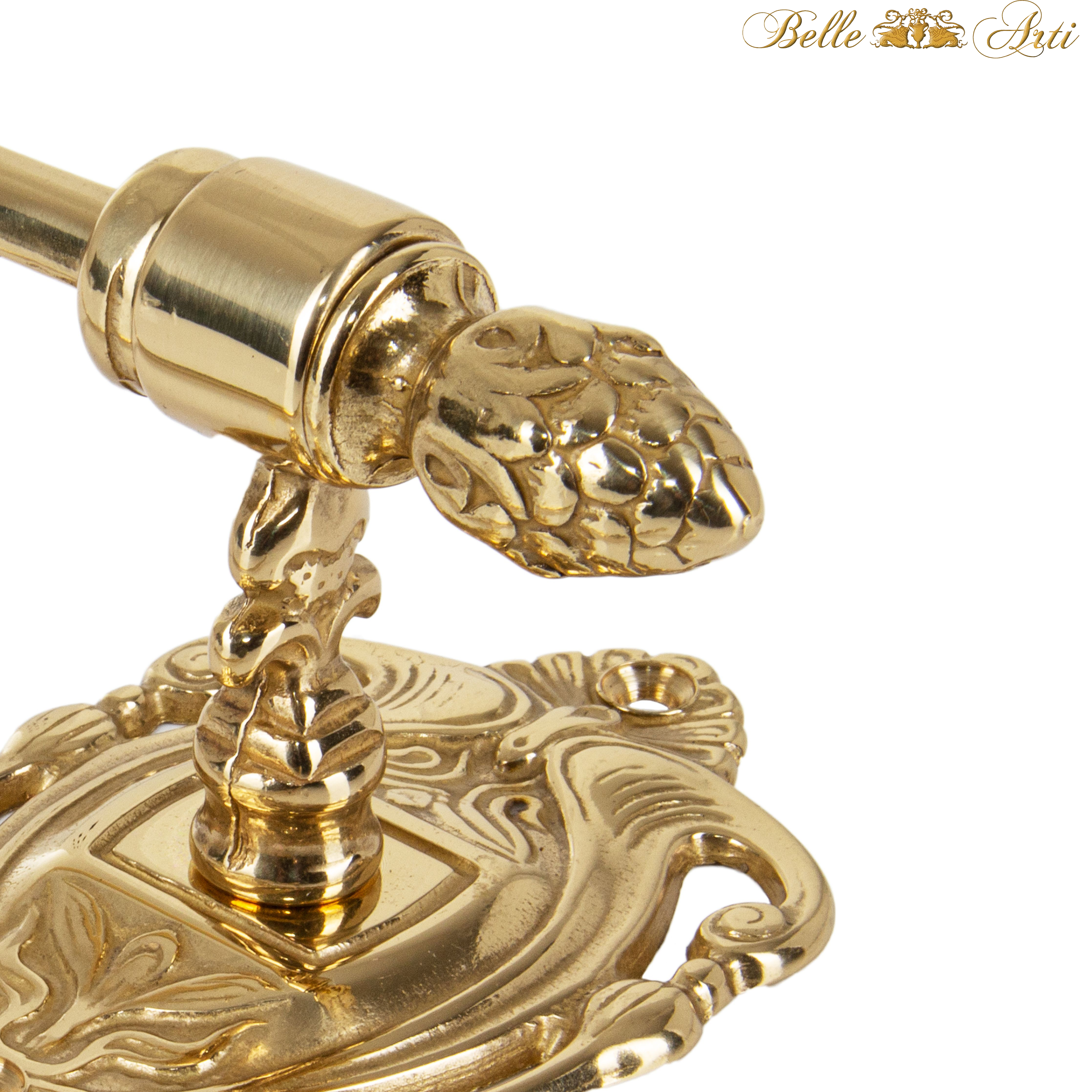 Luxus Toilettenpapierhalter in Vintage Look aus Messing - gold poliert