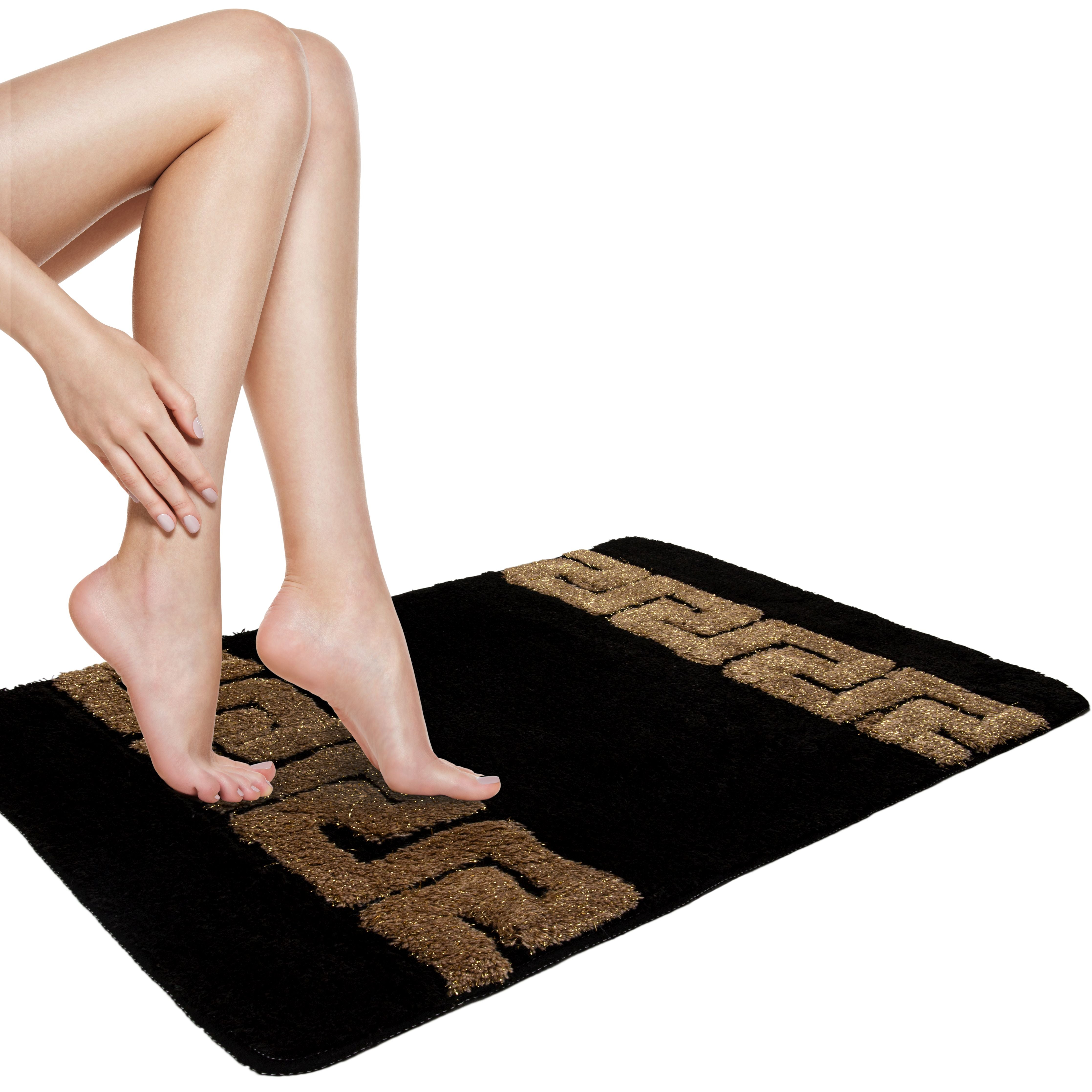Bath mat shower mat acrylic - pattern meander