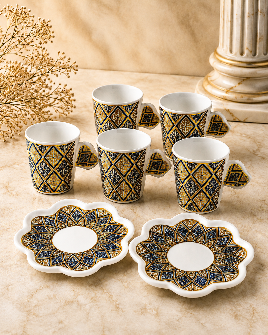 Set Espresso Tassen Blume