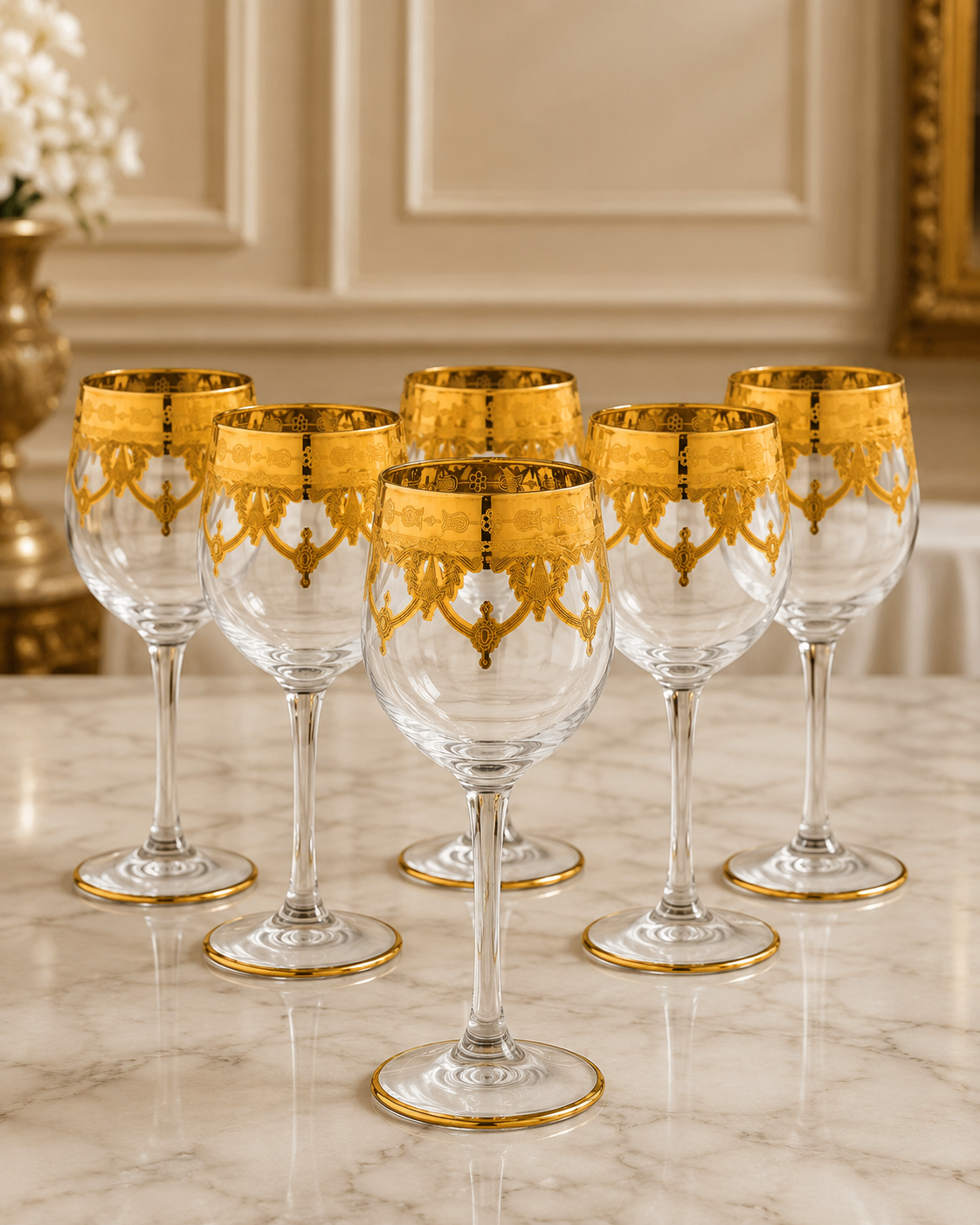 Exclusive Torcello Floral Liqueur Glasses