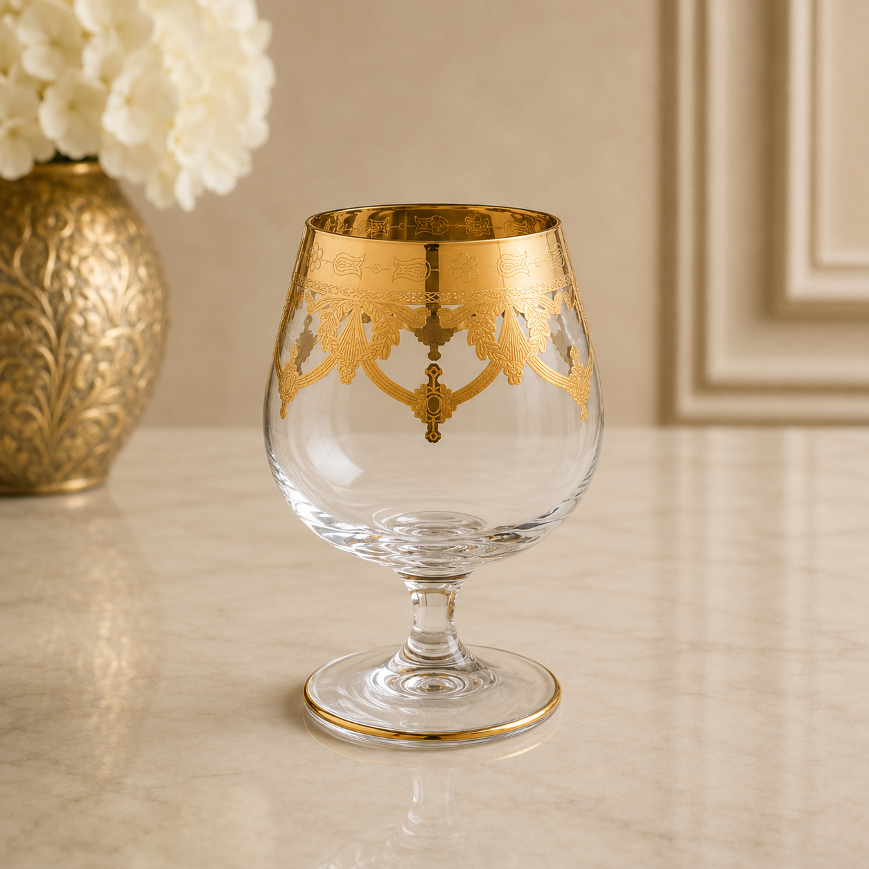 Exklusive Torcello Floral Cognac-Gläser