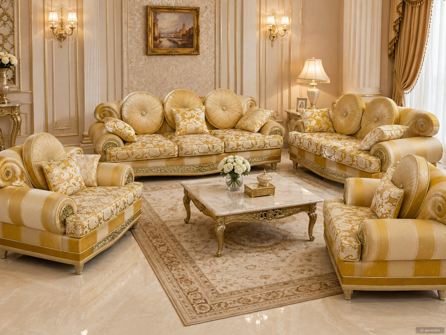 Couchgarnitur Milano Gold