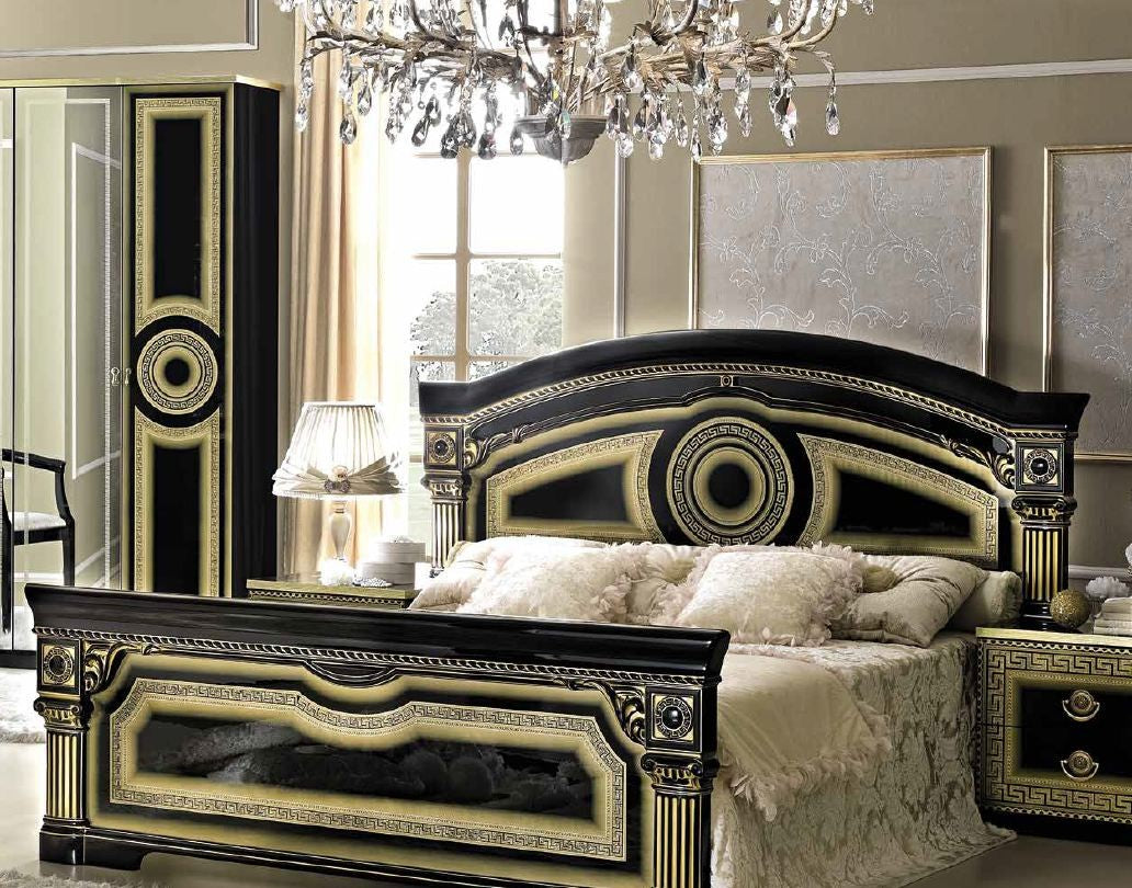 Schlafzimmer Aida Schwarz-Gold