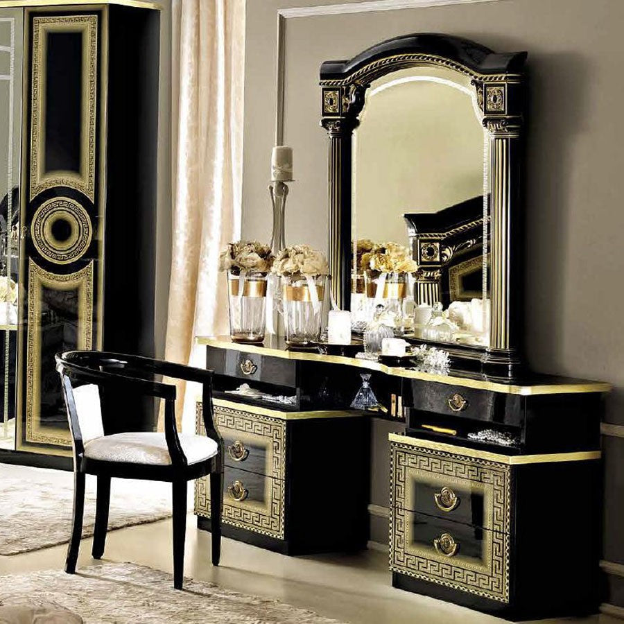Schlafzimmer Aida Schwarz-Gold