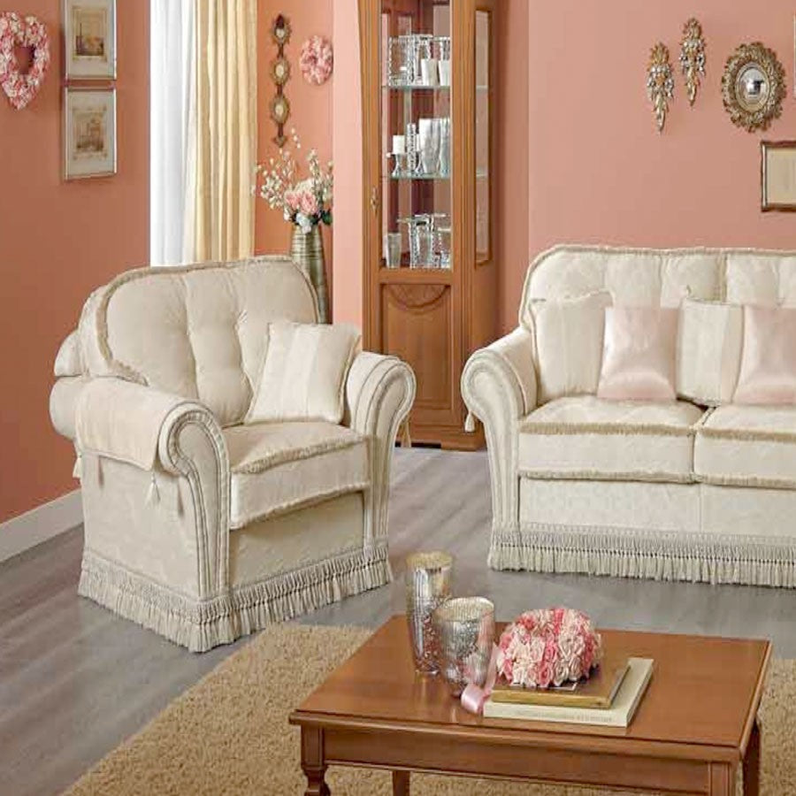 Couchgarnitur Decor Creme Deluxe