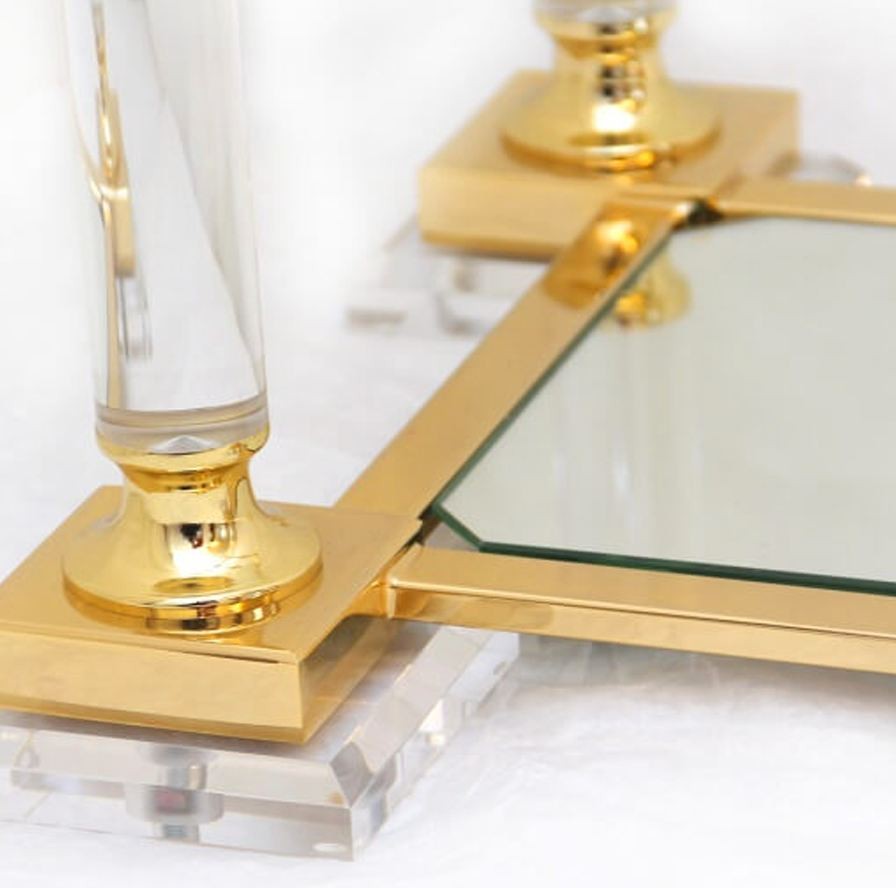 Acrylsäule 60cm Gold