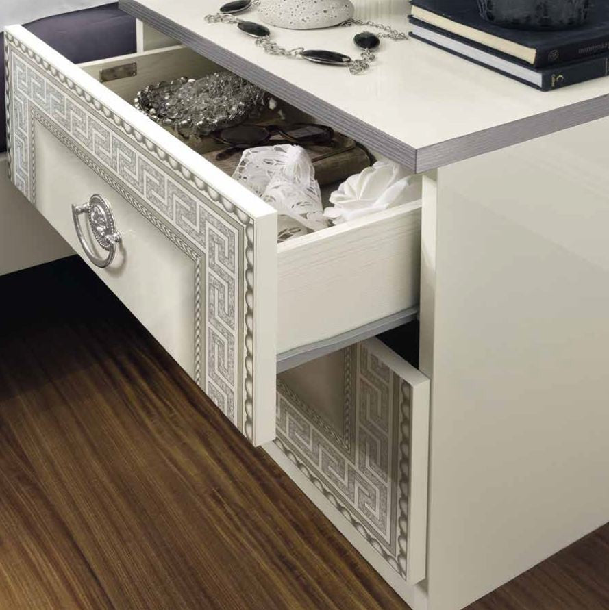 Schlafzimmer Aida Weiss-Silber