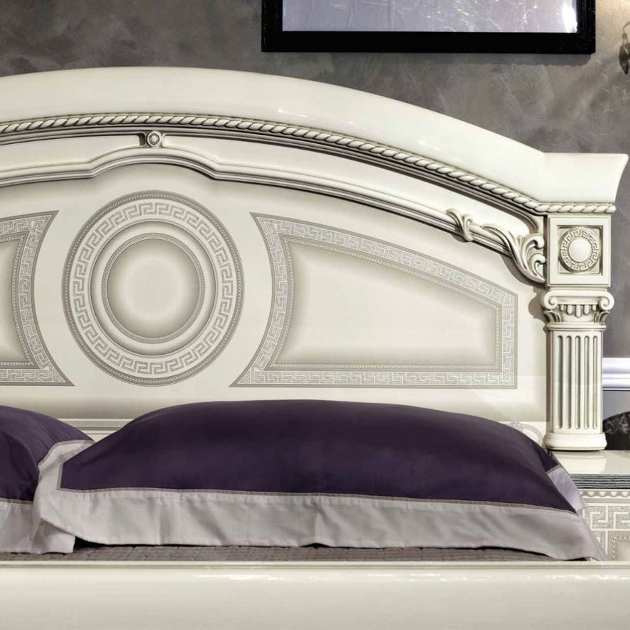 Schlafzimmer Aida Weiss-Silber
