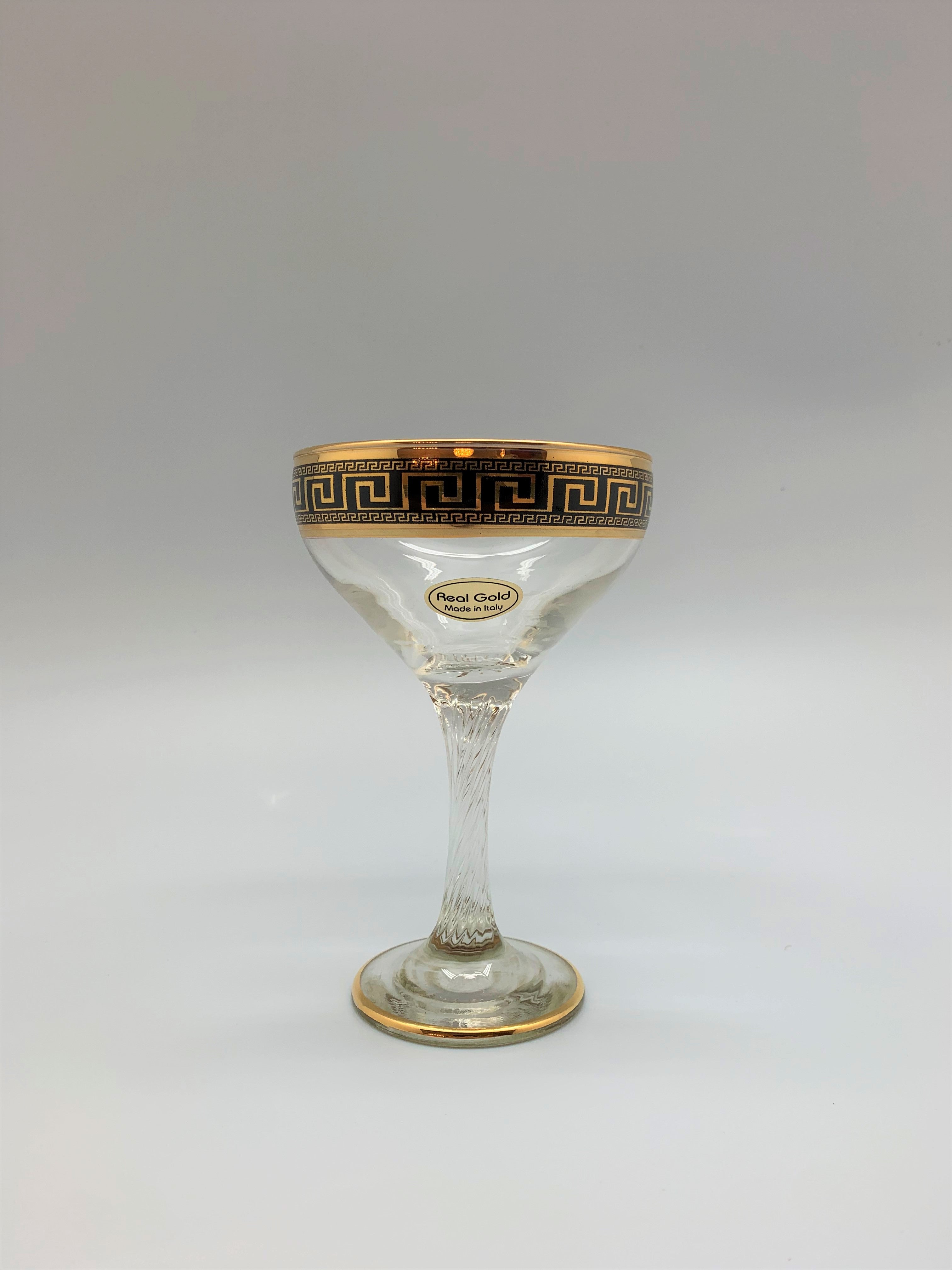 Exklusive Mäander Champagner-Gläser