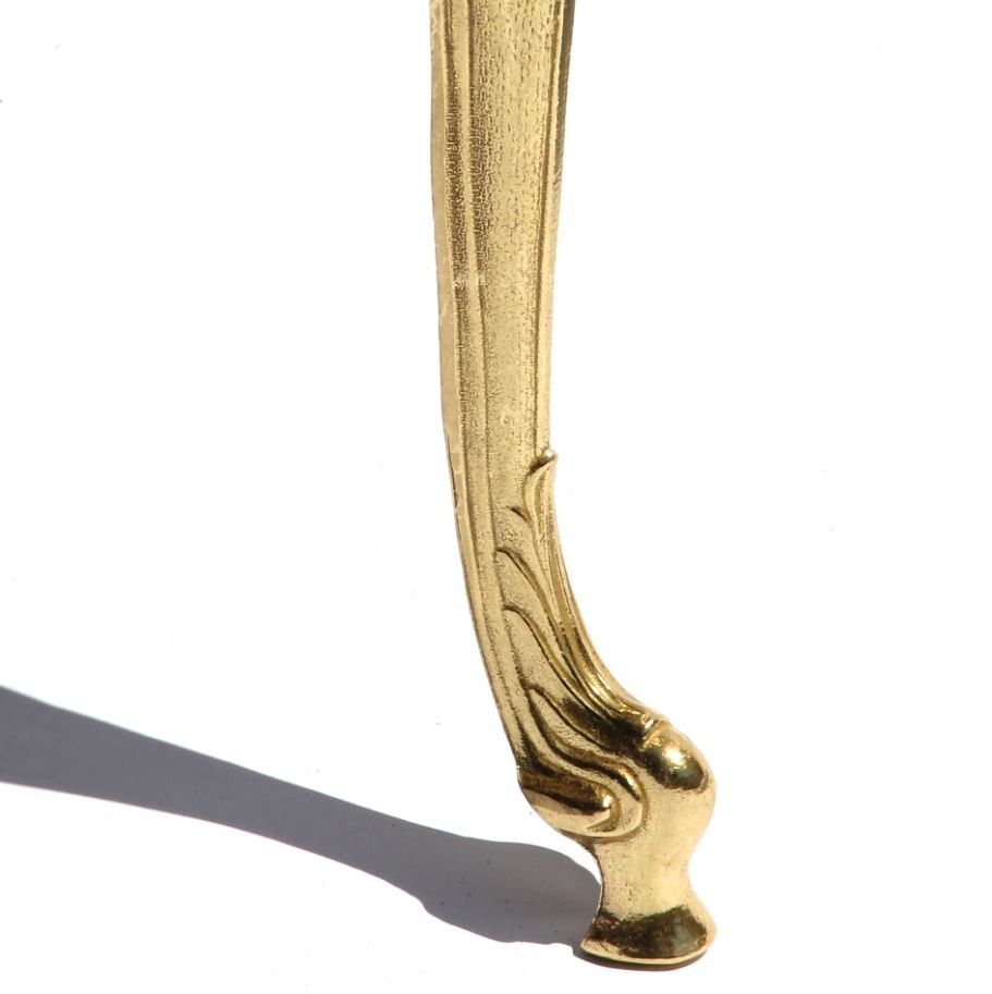 Brass Stool Beige