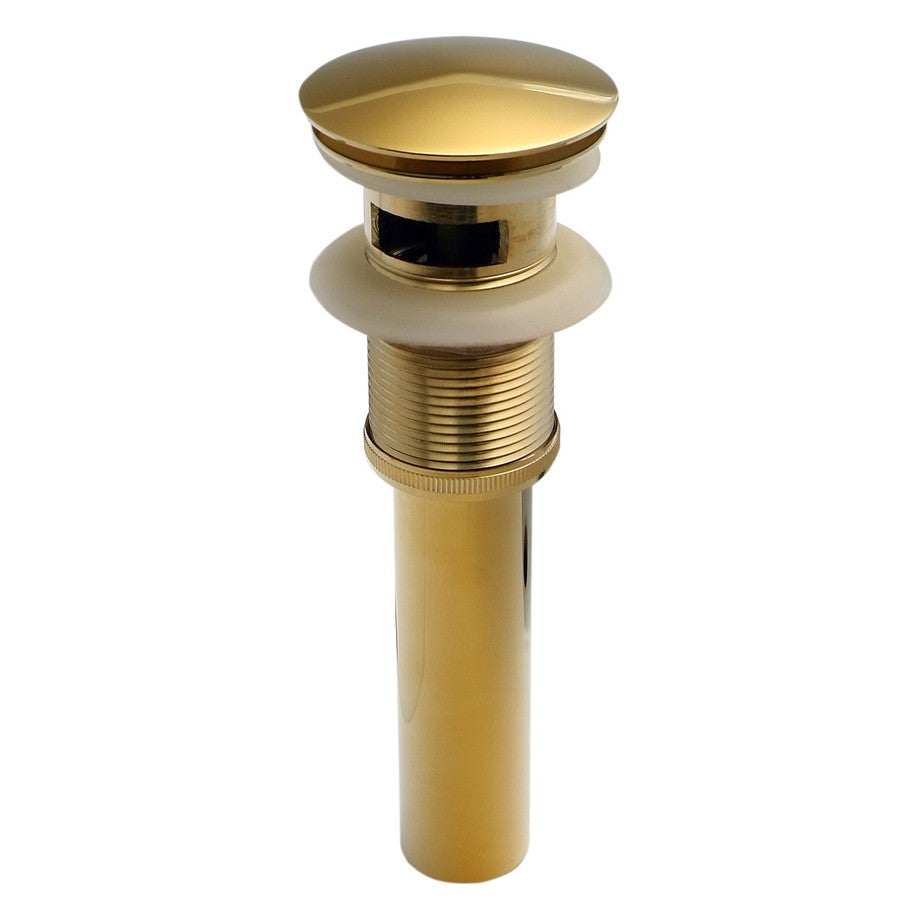 Pop Up Ventil Ablaufventil Ablaufgarnitur Siphon Waschbeckenstöpsel in Gold aus Messing - vergoldet, poliert