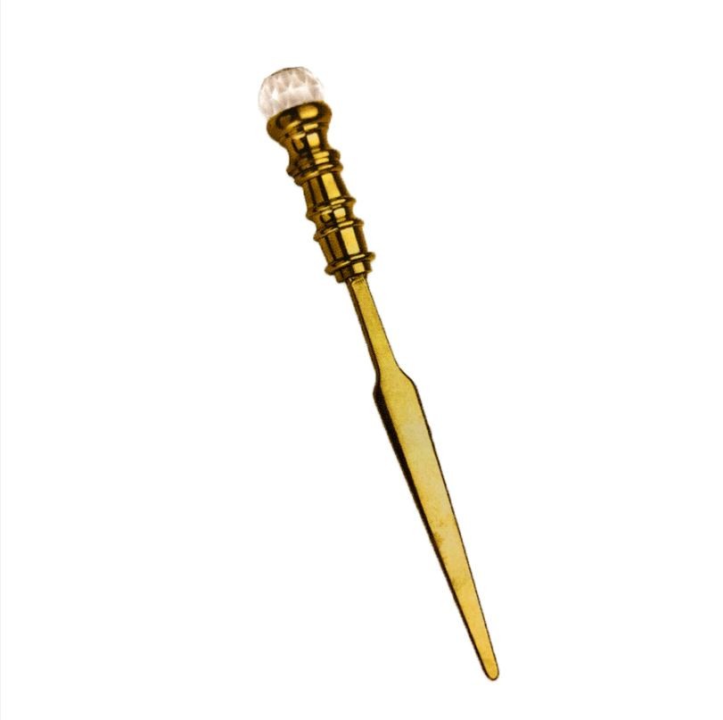 Paper knife brass crystal