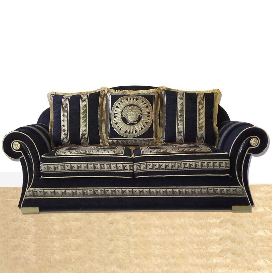 Couchgarnitur Prestige Schwarz Stoff