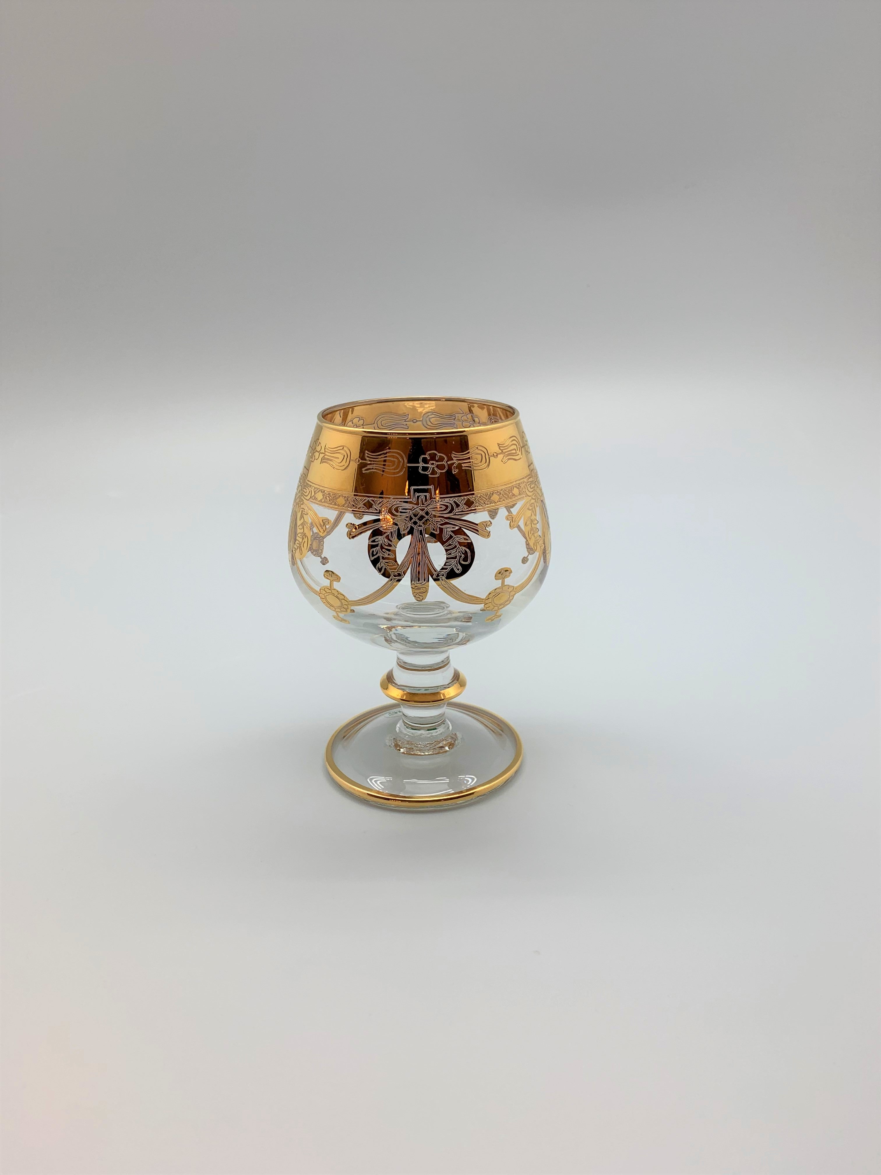 Exklusive Murano Blei Kristall Cognac-Gläser