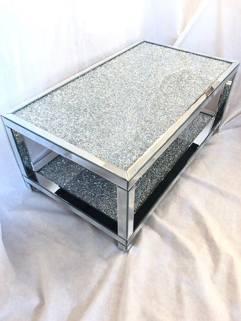 Coffee table mirror covered