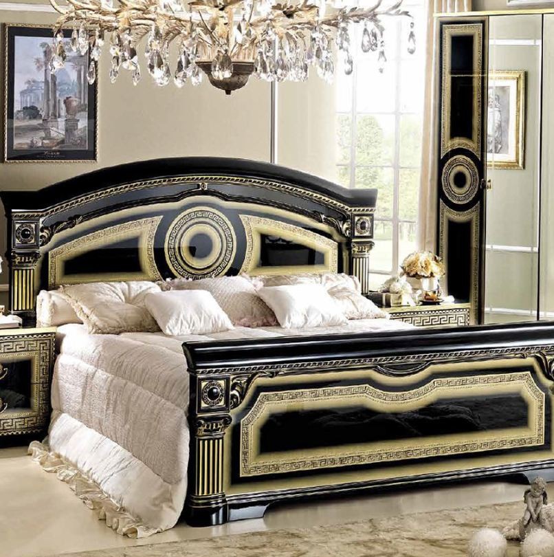 Schlafzimmer Aida Schwarz-Gold