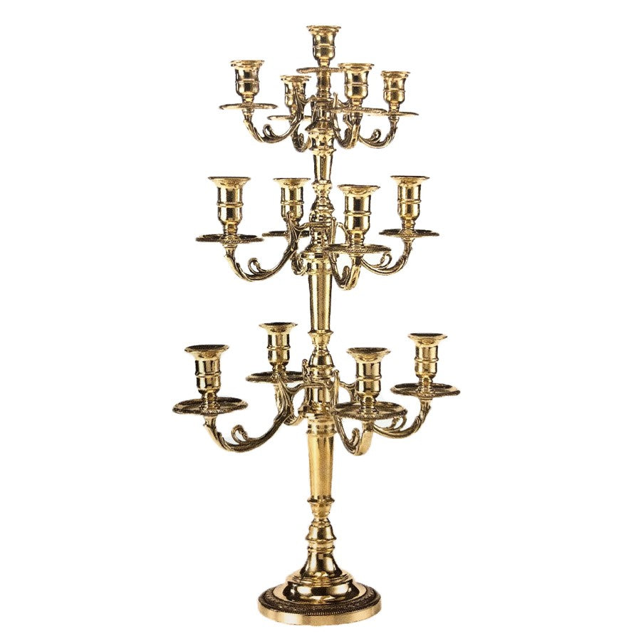 Candlestick 13-flame gold