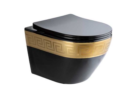 Exclusive Toilet Gold Complete Hanging