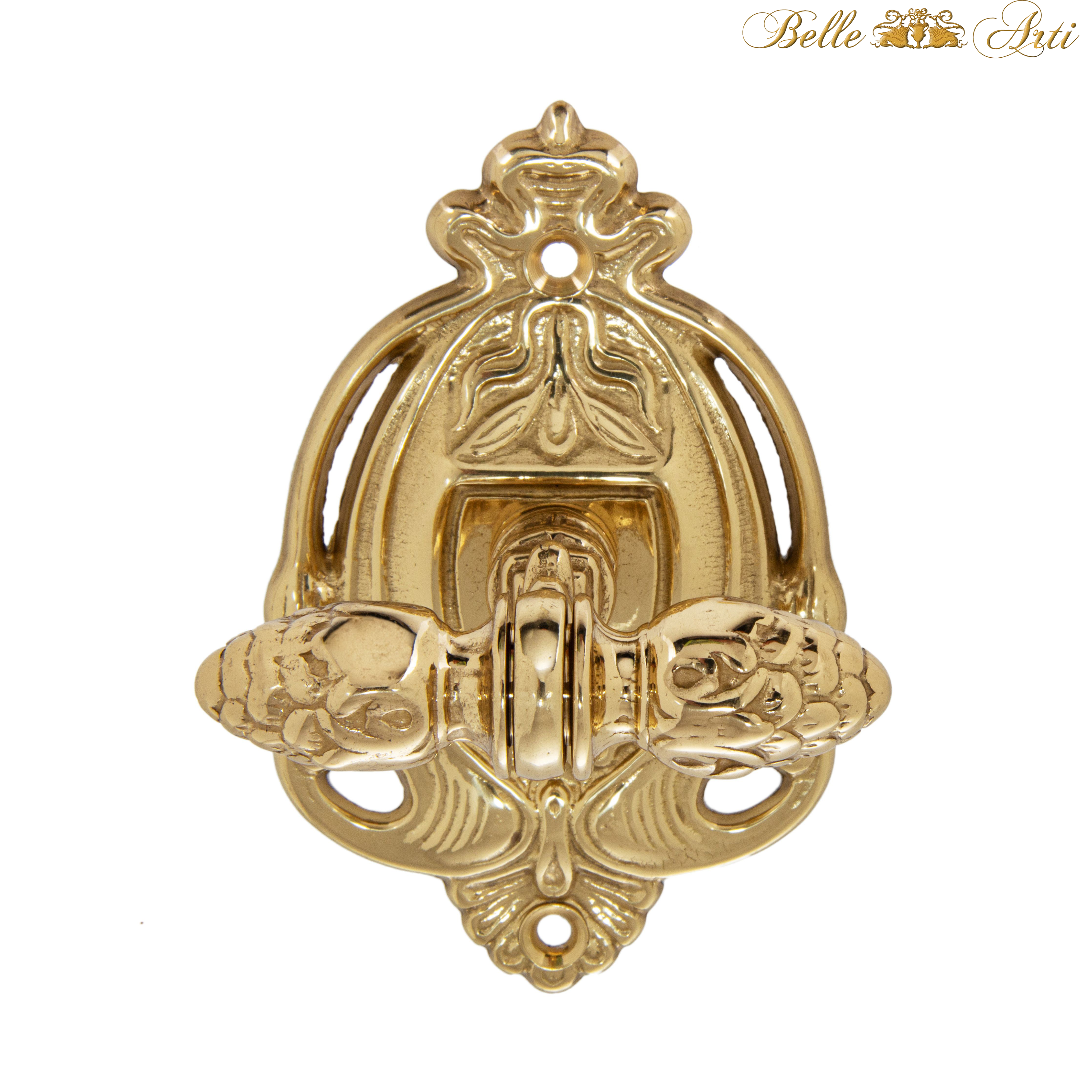Luxury towel hook 2-fold made of real brass Classic - noble and rustproof
