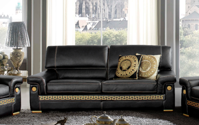 Couchgarnitur Zeus Schwarz