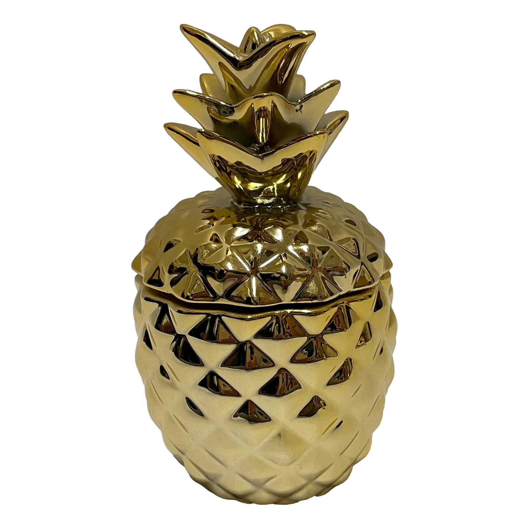 Decorative Pineapple Container/Can Gold