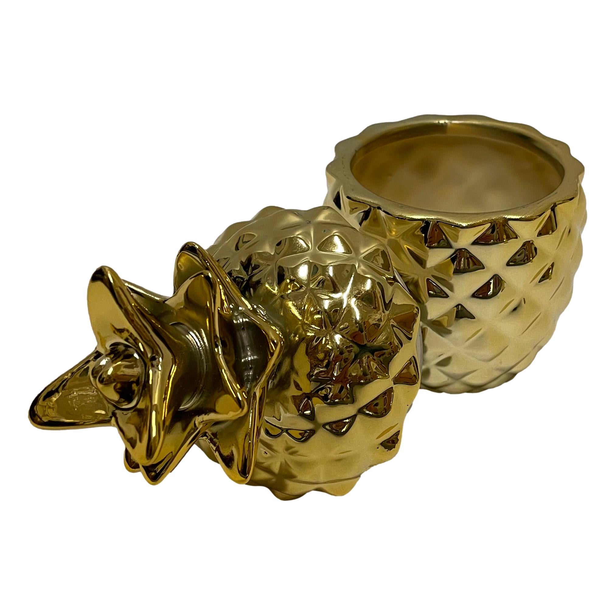 Decorative Pineapple Container/Can Gold
