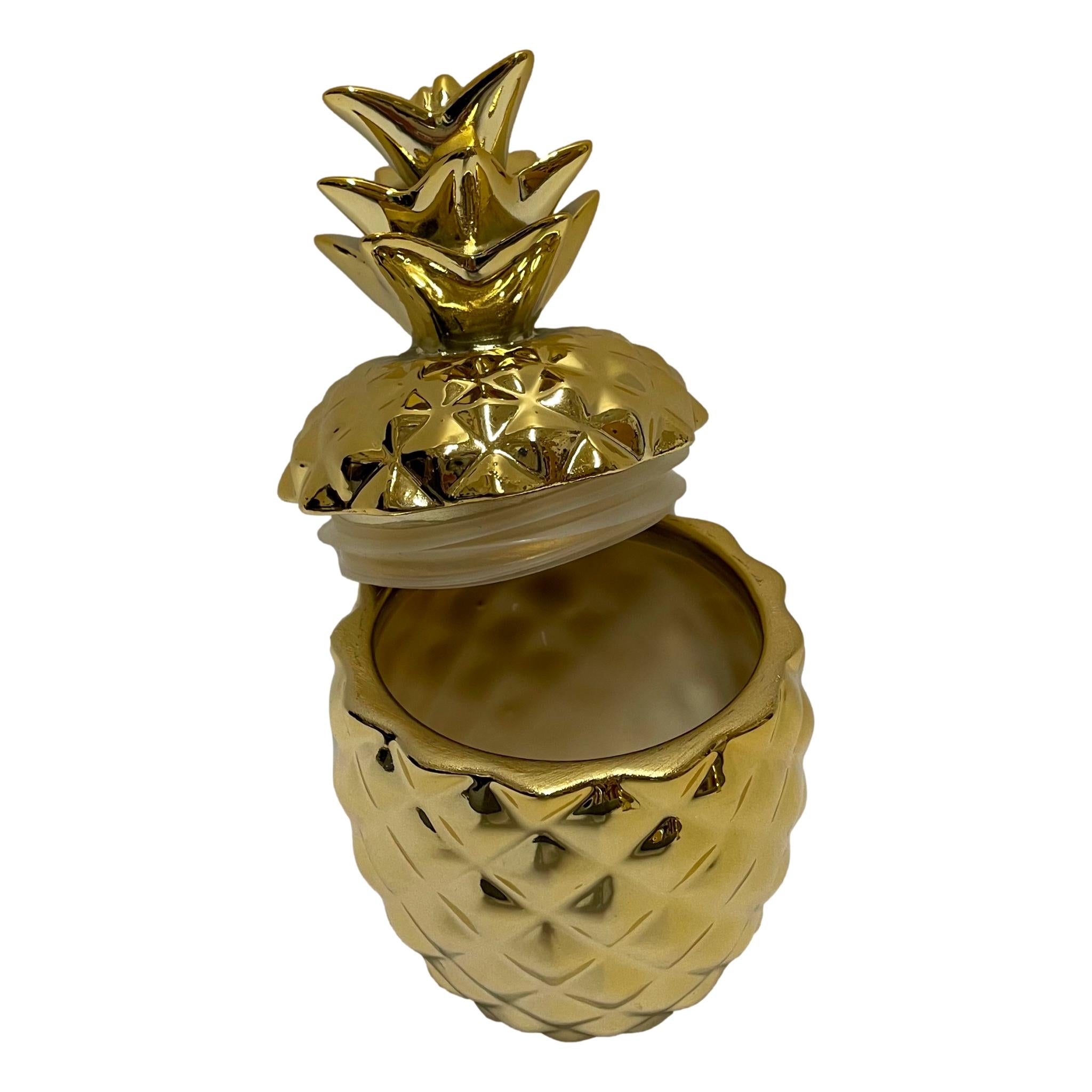 Decorative Pineapple Container/Can Gold