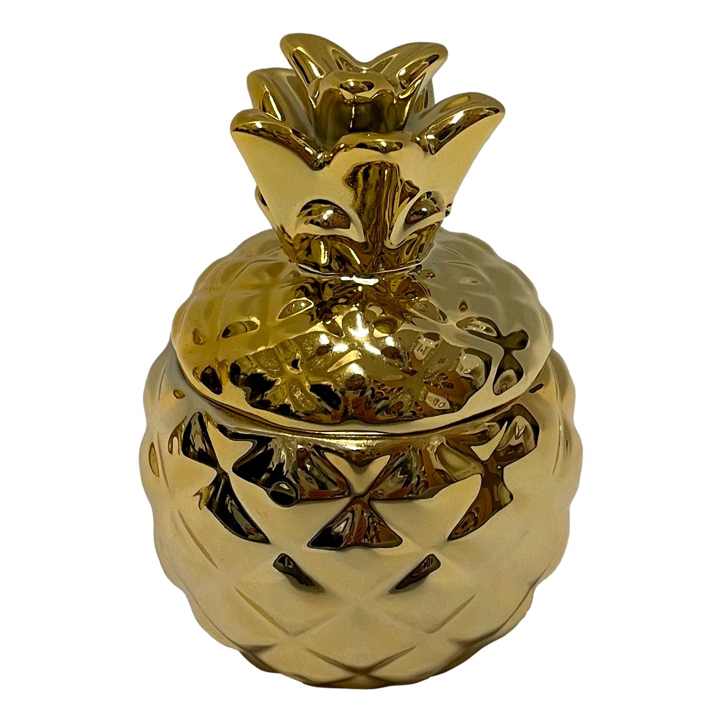 Decorative Pineapple Container/Can Gold