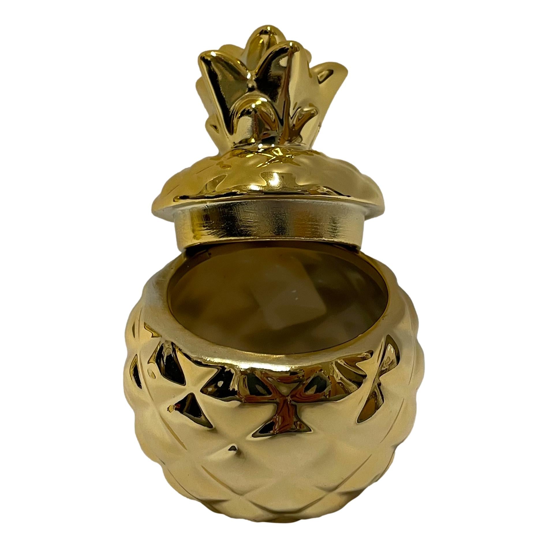 Decorative Pineapple Container/Can Gold