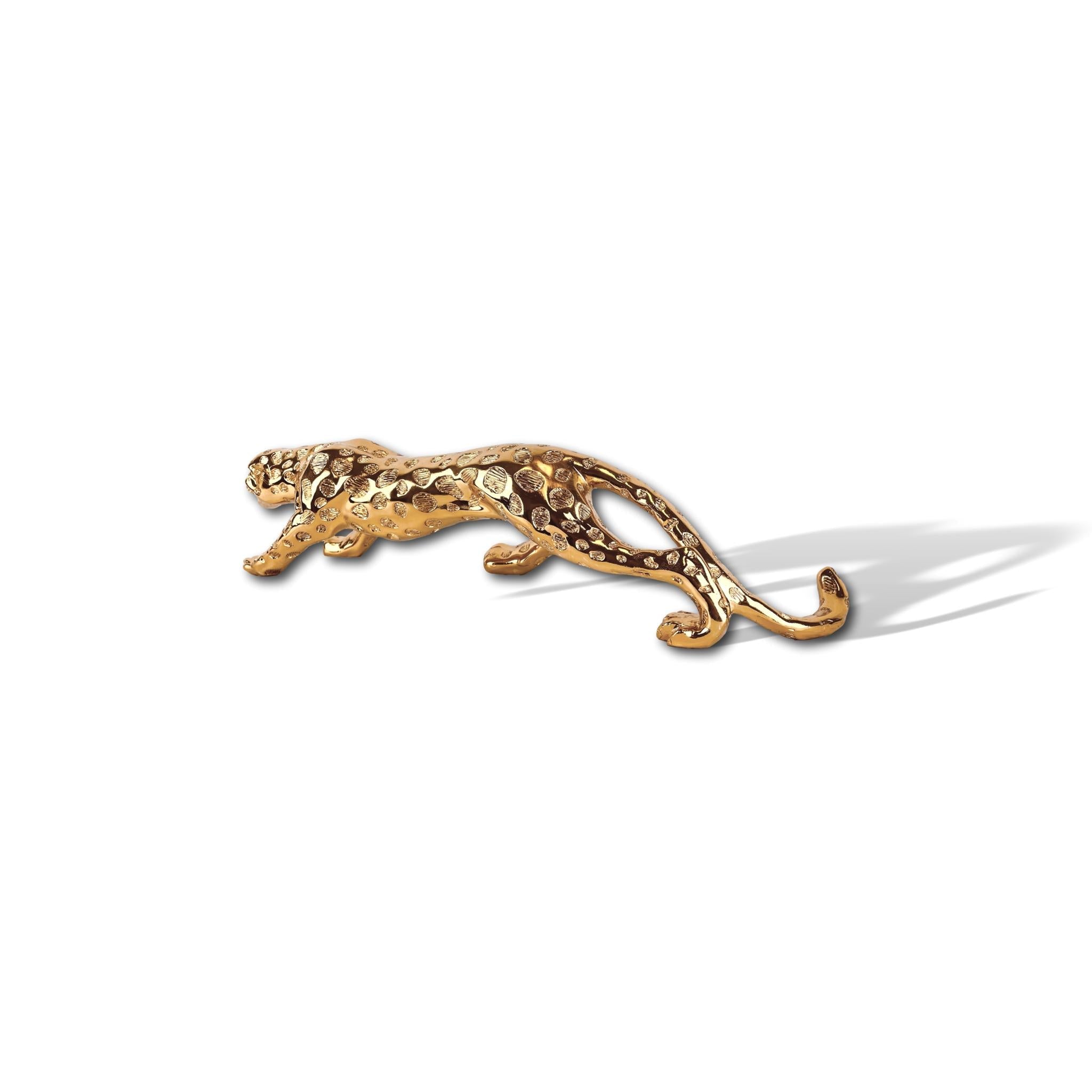 Decorative panther made of synthetic resin