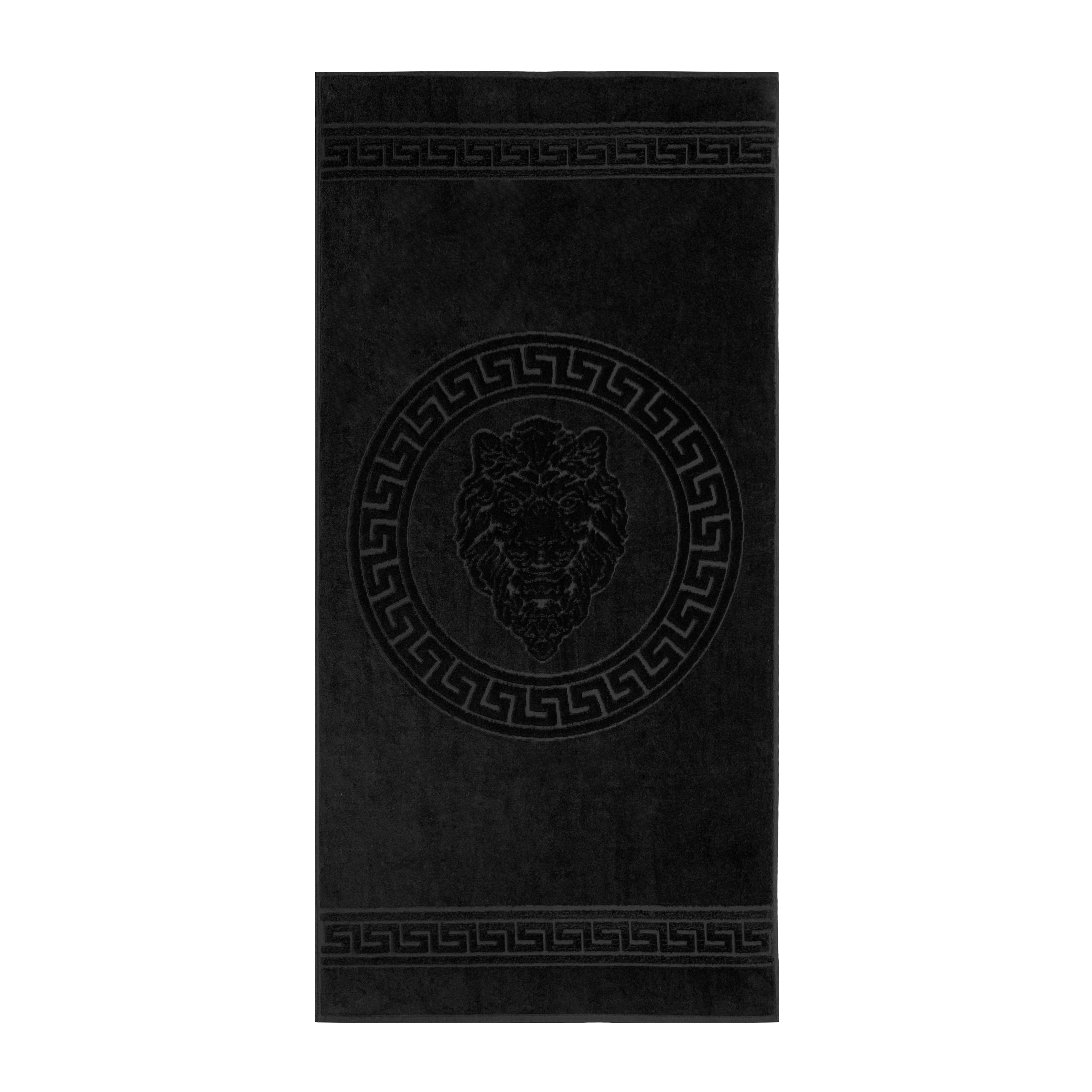Luxurious guest towels Lion Velours in black 3D look - 100% cotton