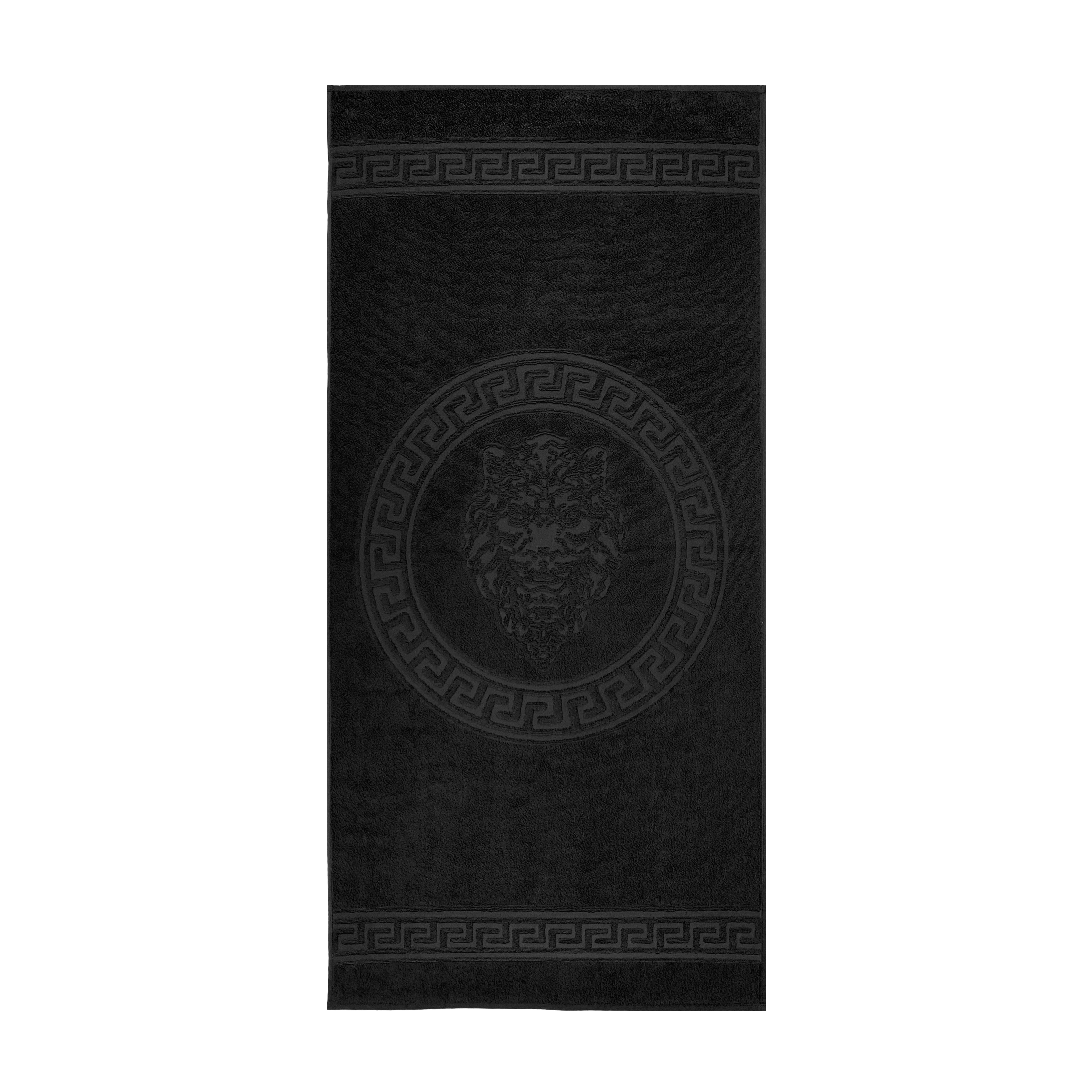 Luxurious guest towels Lion Velours in black 3D look - 100% cotton