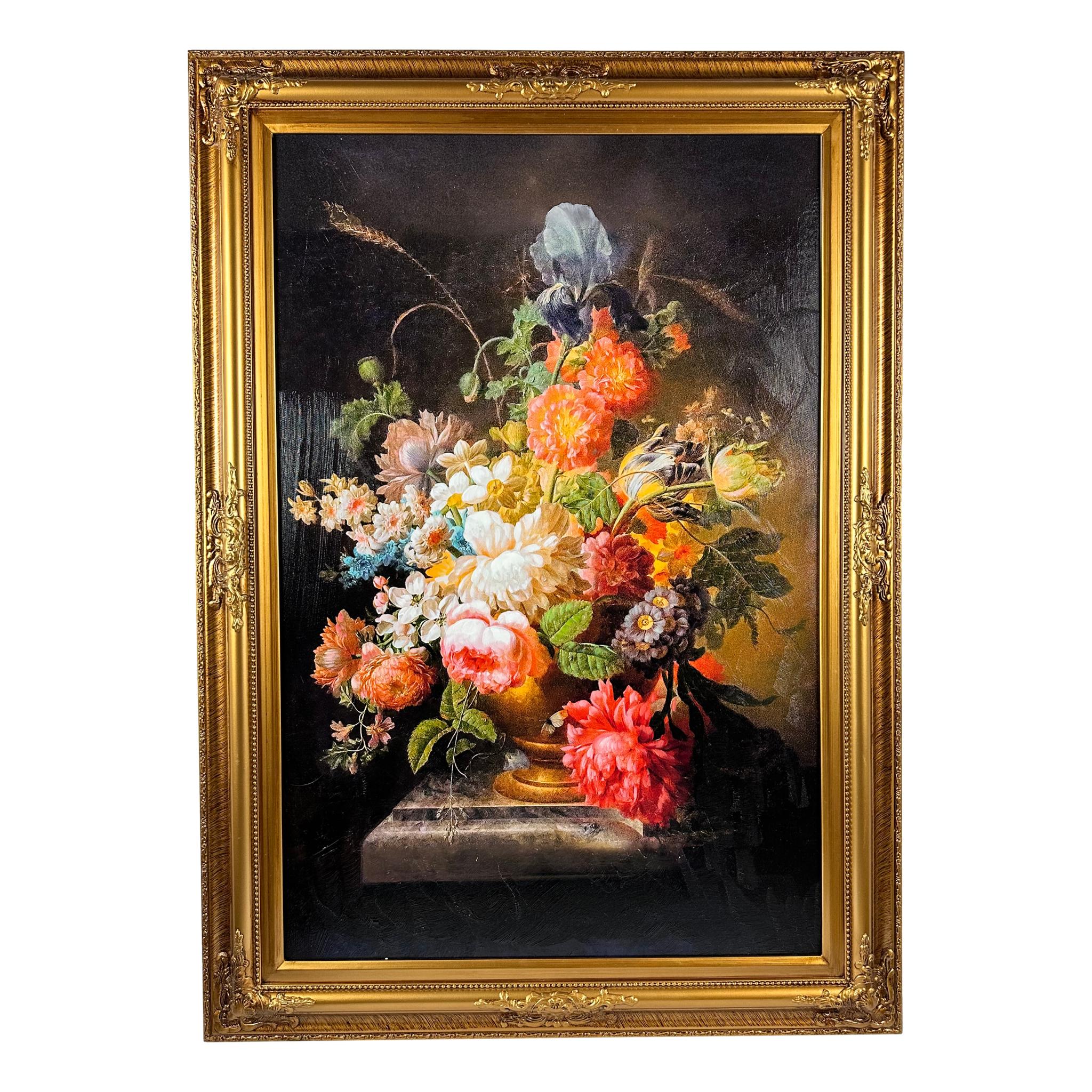 Painting Floral Motif Venezia Vertical