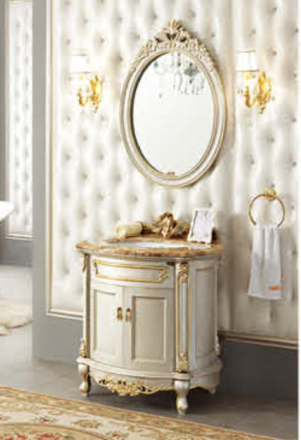 Vanity with Mirror Marble