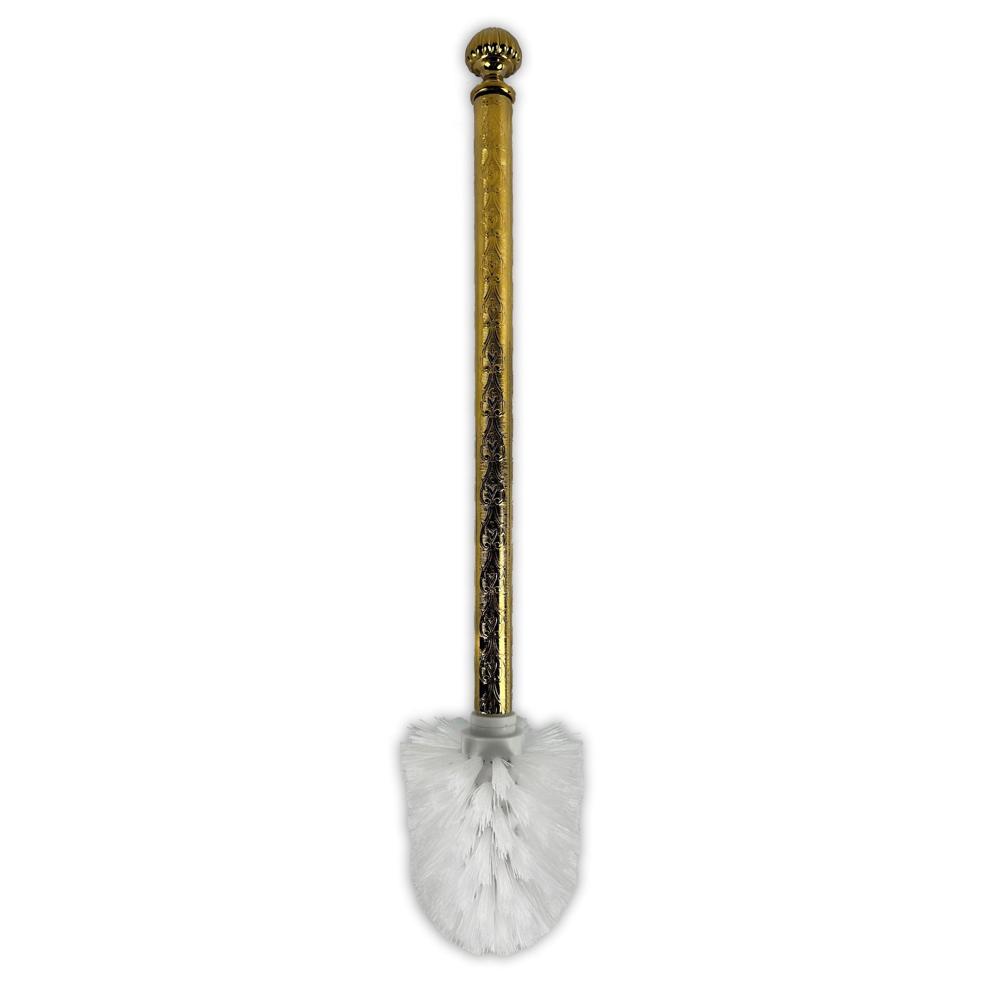 Luxus Toilettenbürste mit Halterung aus Messing und Milchglas Esclusivo - Wandmontage, rostfrei, gold poliert