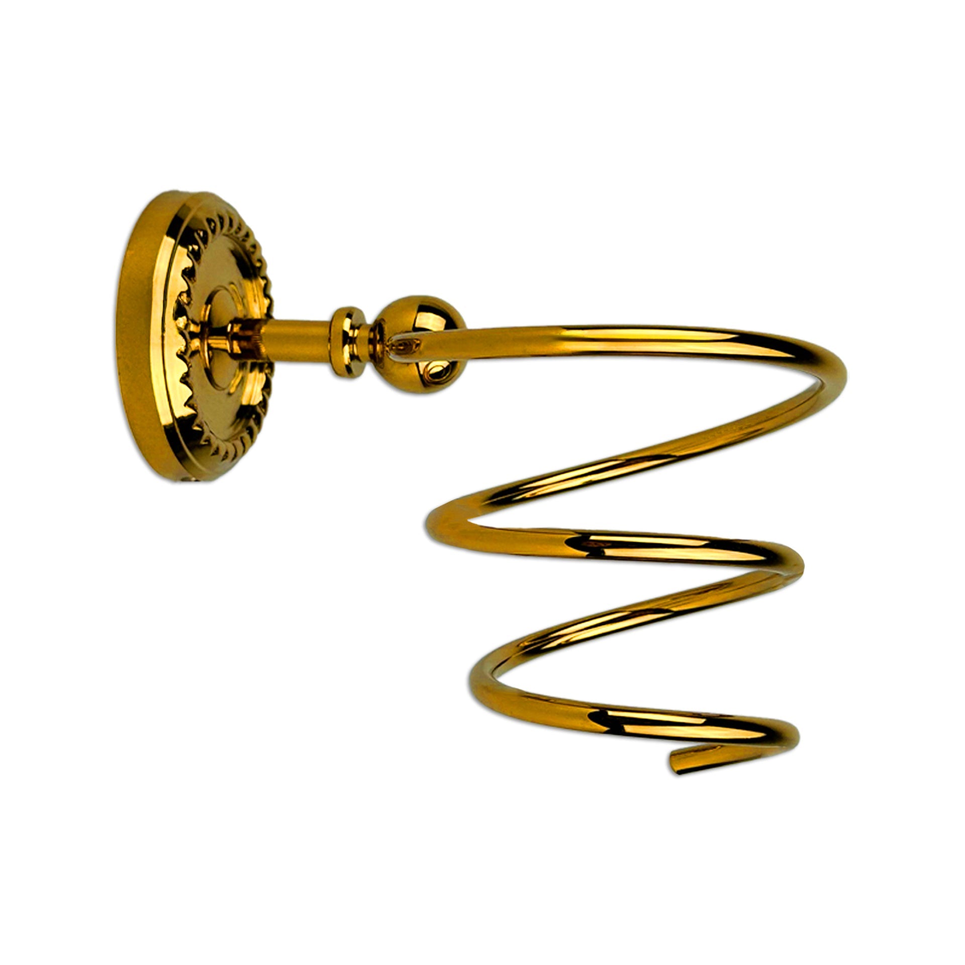 Hairdryer holder made of brass Verona - wall mounting - elegant and rustproof