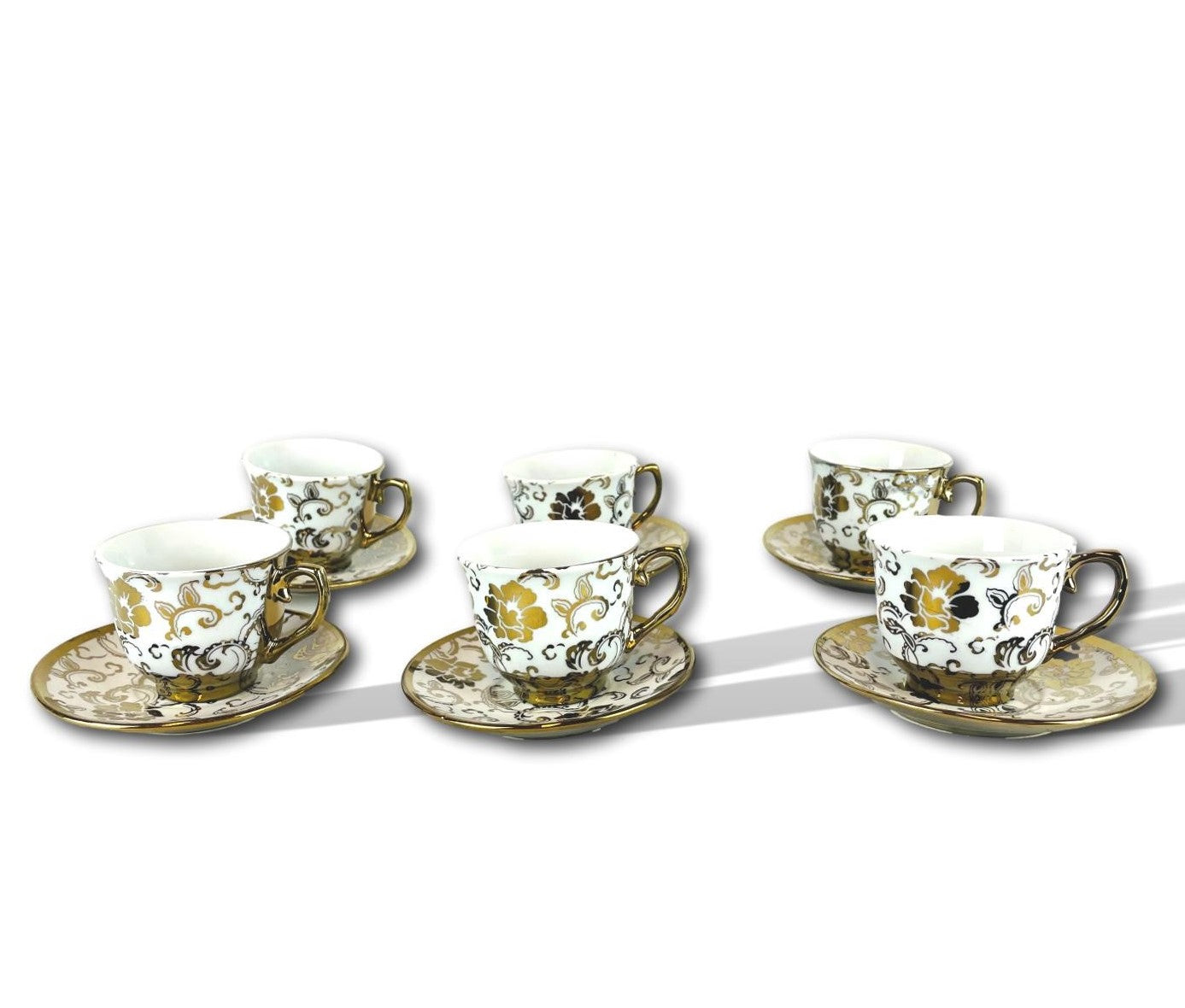 Set Espresso Tassen mit Blumenmuster