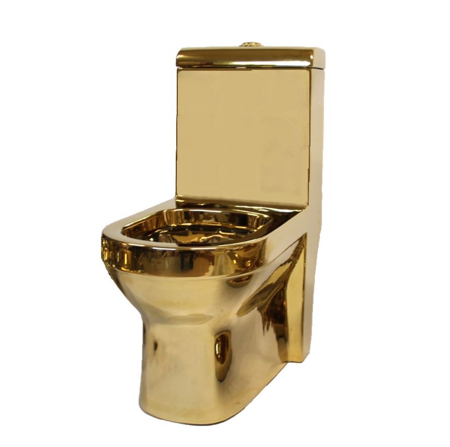 Exklusive Toilette & Waschbecken Gold innen und außen