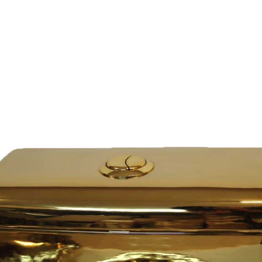 Exklusive Toilette & Waschbecken Gold innen und außen
