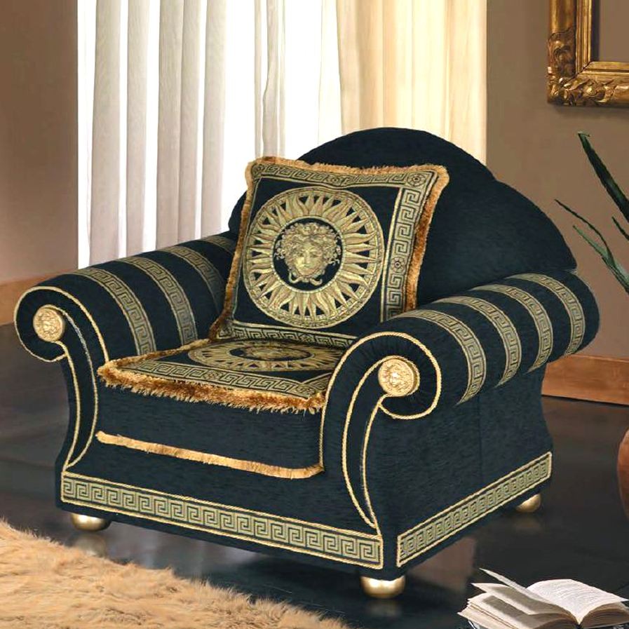 Couchgarnitur Prestige Schwarz Stoff