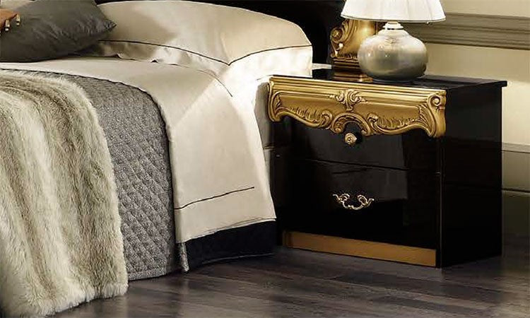 Schlafzimmer Barocco Schwarz-Gold
