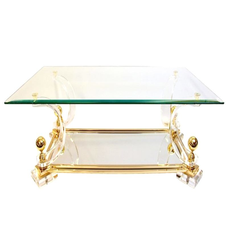 Couchtisch Acryl Kugel Gold