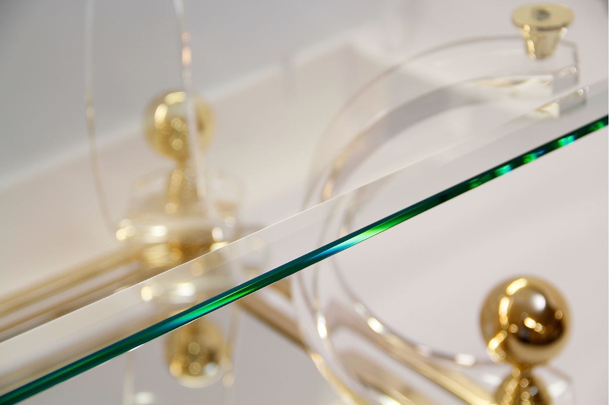 Couchtisch Acryl Kugel Gold