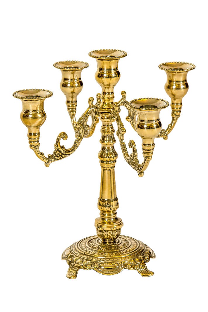 Candlestick brass gold