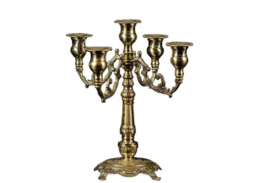 Candlestick brass gold