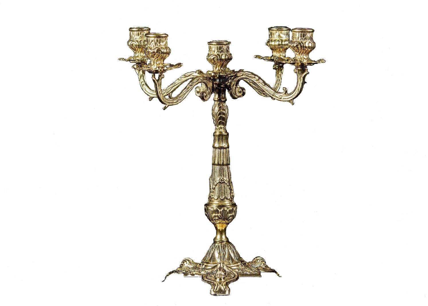 Gold plated candlestick