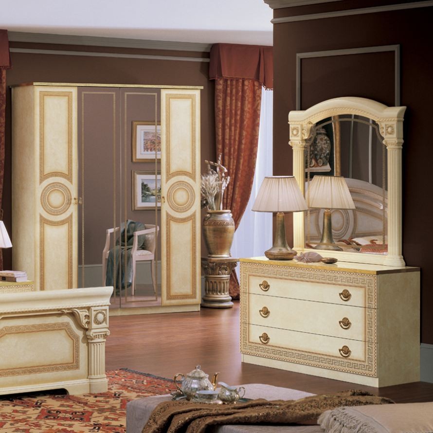 Schlafzimmer Aida Beige-Gold