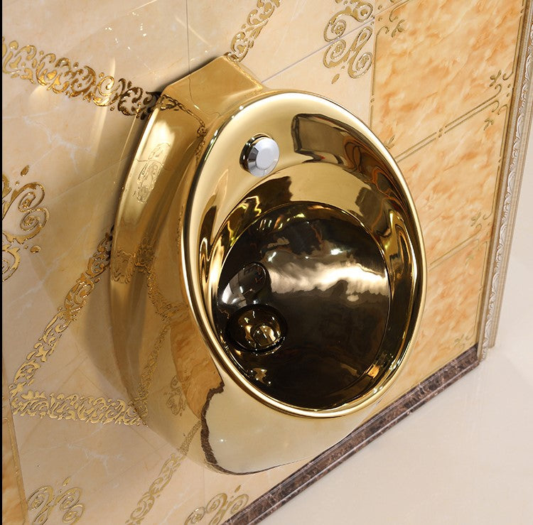 Exklusives Urinal Toilette Gold