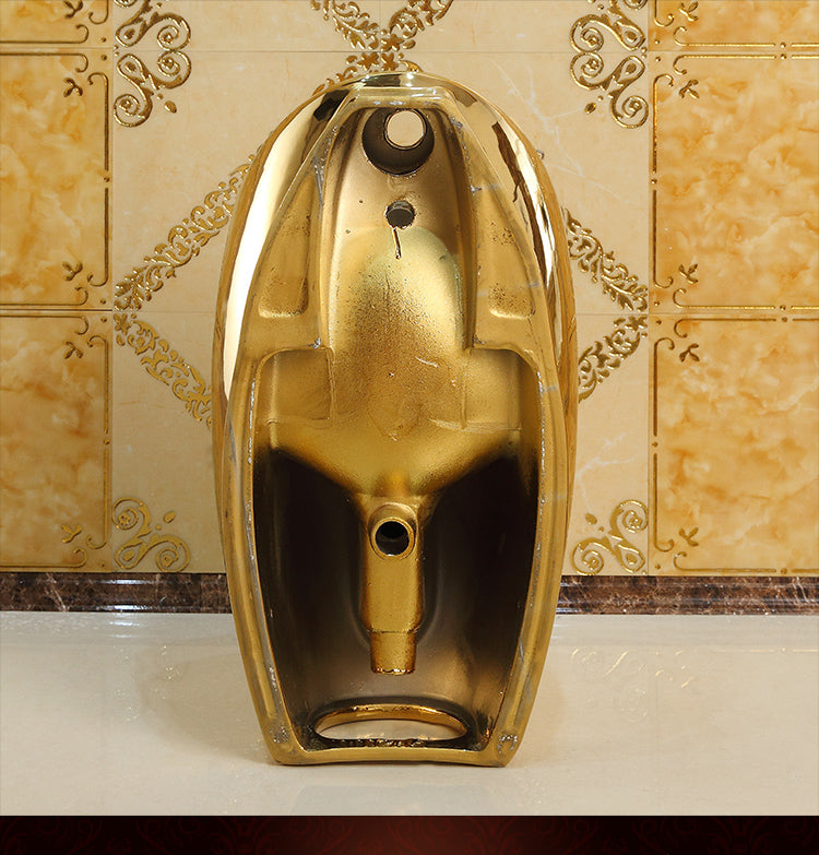 Exklusives Urinal Toilette Gold