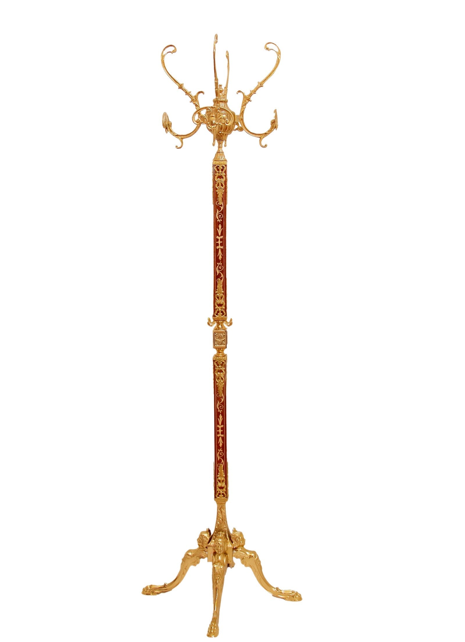Coat rack stand Intarsien gold 701